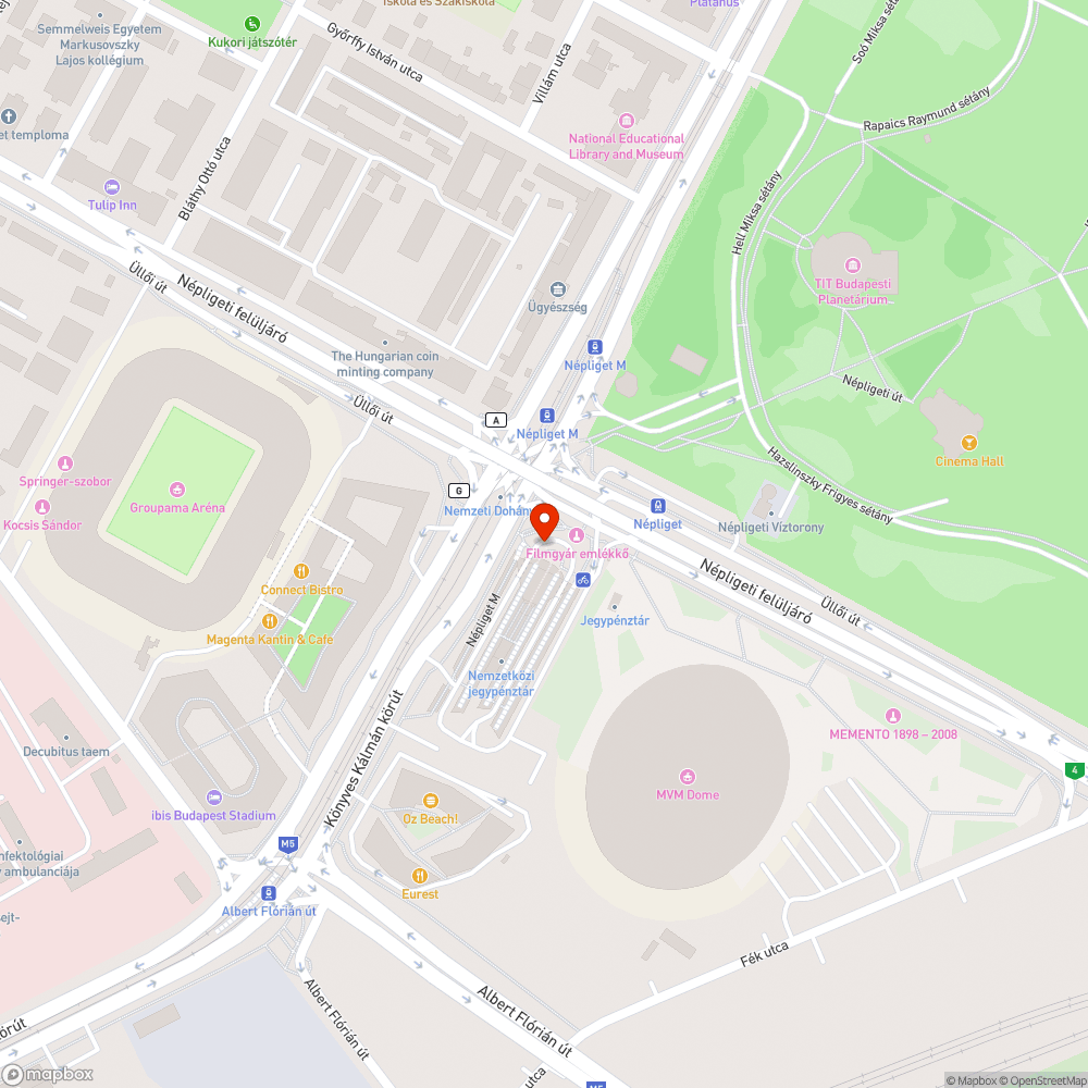 megrongált tájékoztató bejelentés helye