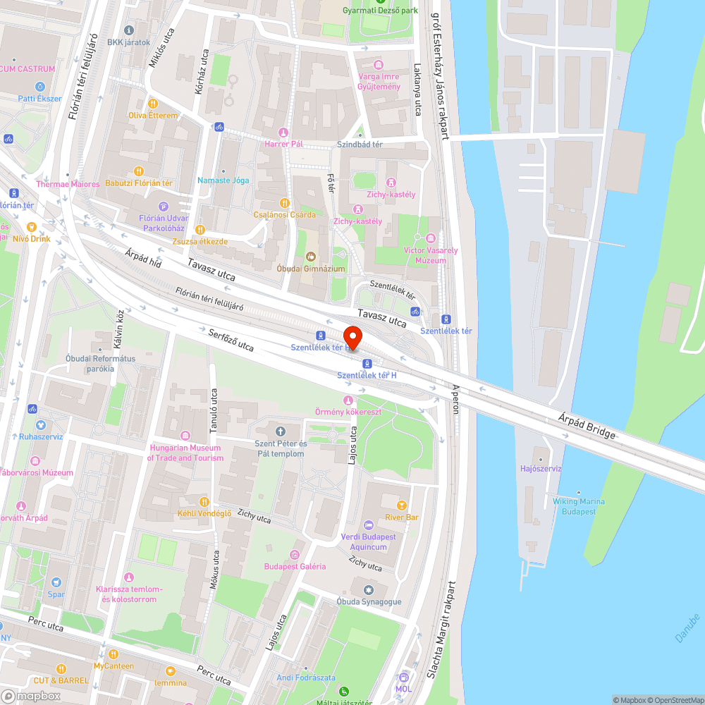 Firkás üveg (Szentlélek tér) bejelentés helye