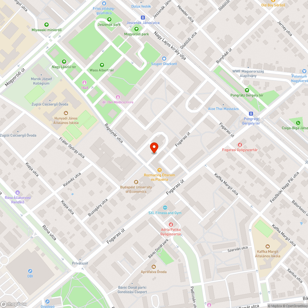 Veszélyes kátyú bejelentés helye