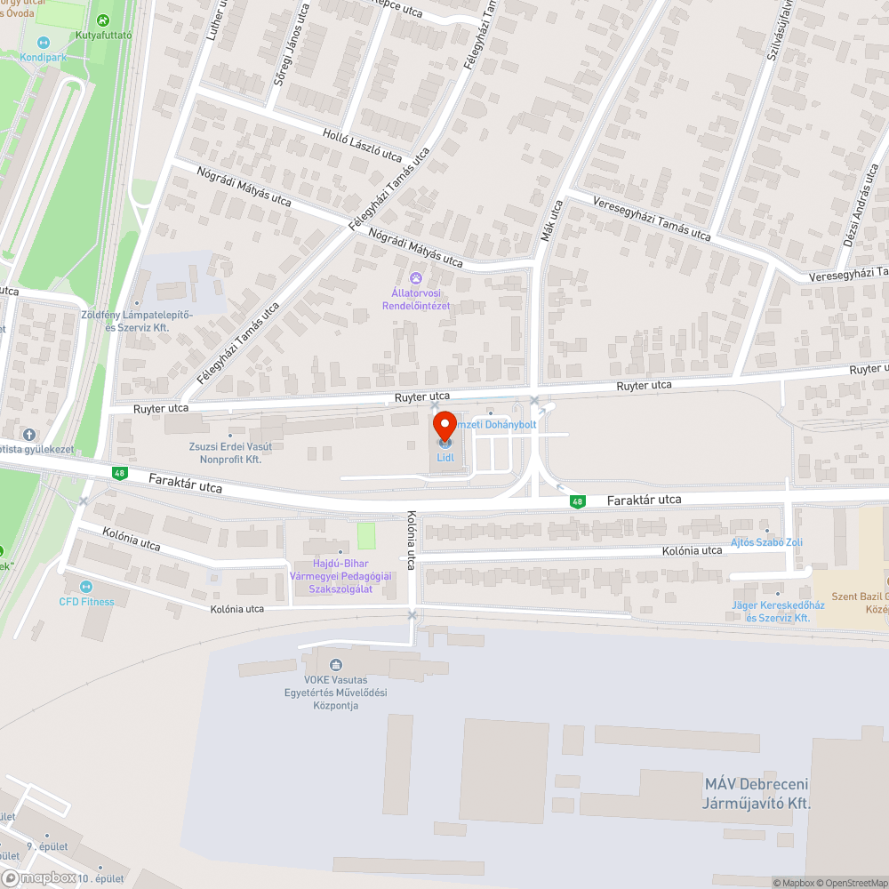 Debrecen, Faraktár utcai Lidl parkoloban elhagyott autó bejelentés helye