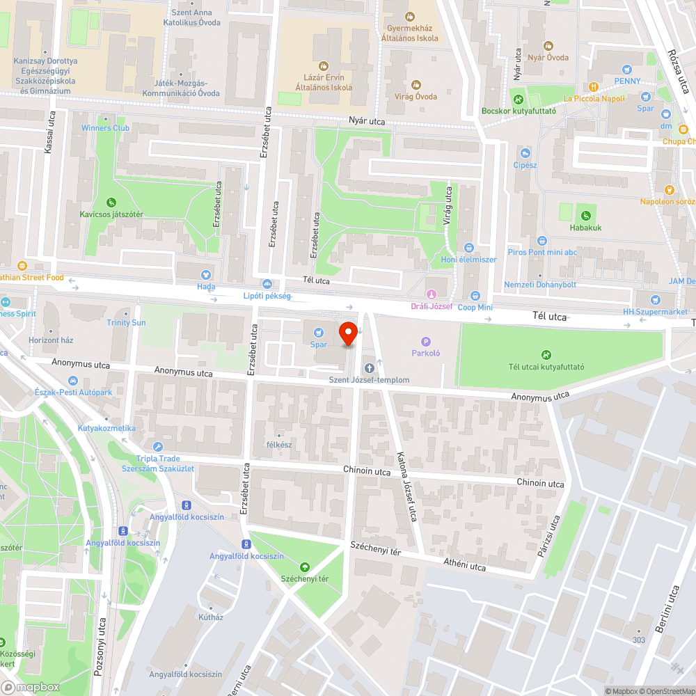 Elhagyott, parkolóhelyet foglaló Audi bejelentés helye