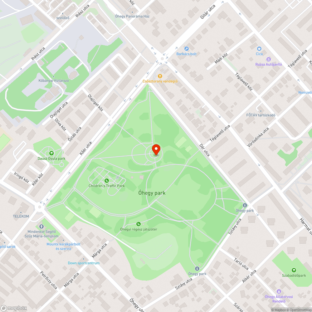 Graffitik az Óhegy parkban bejelentés helye