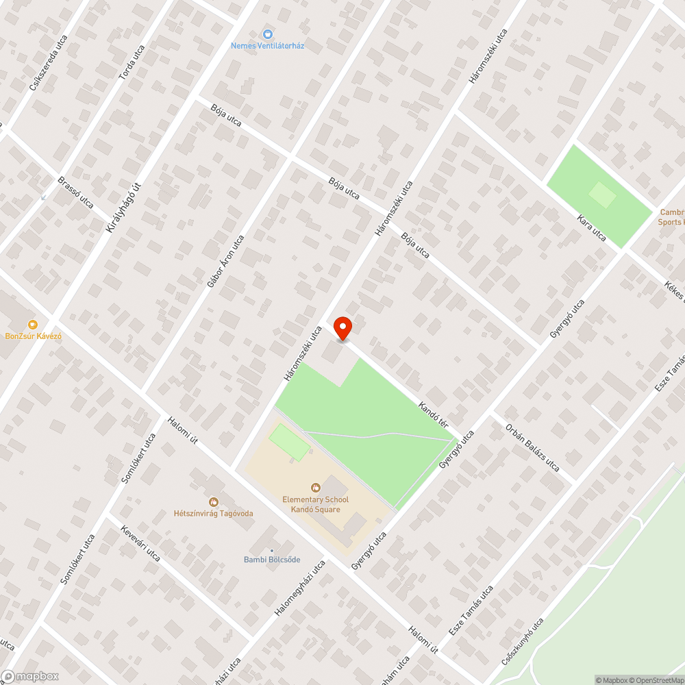 Útra belógó faágak bejelentés helye