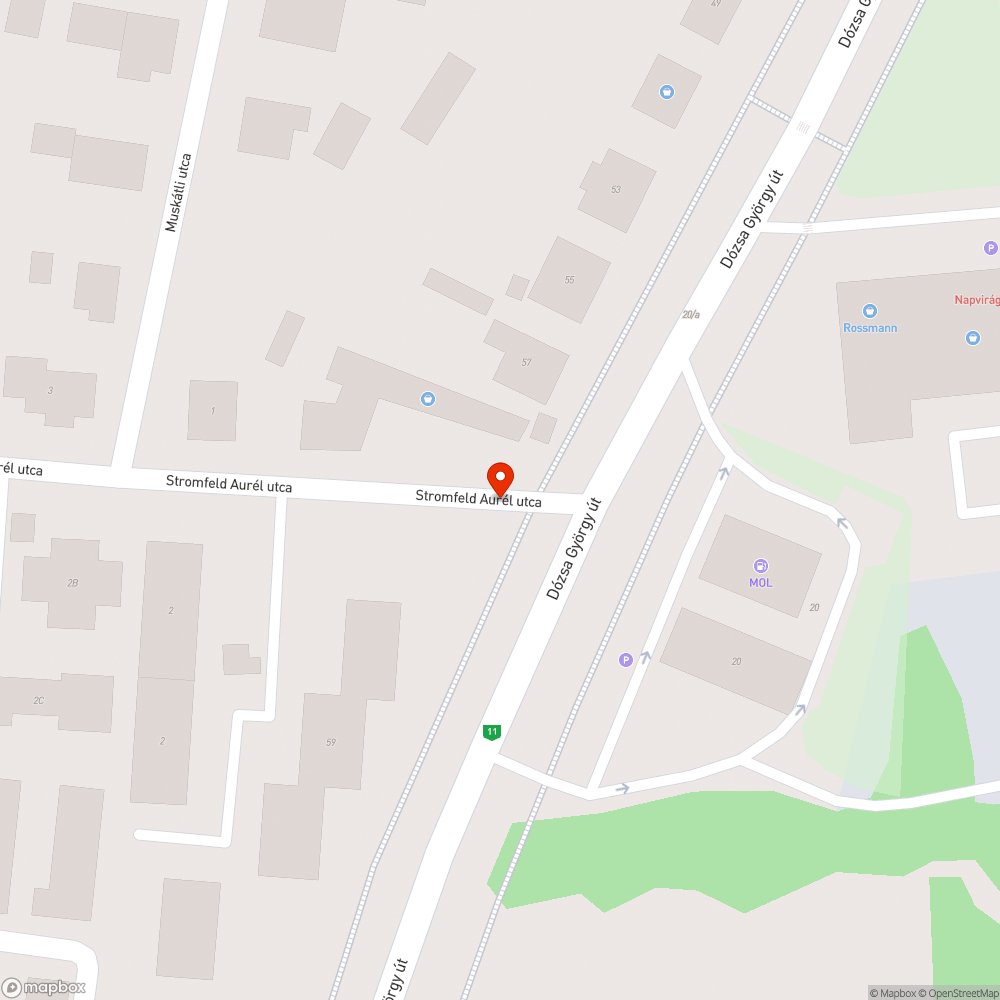 Eldugult esővíz lefolyó bejelentés helye