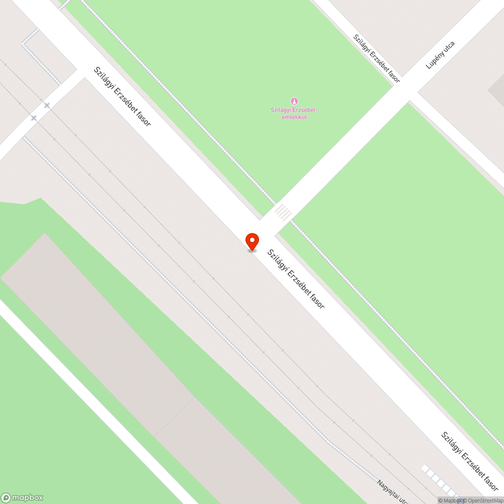 Óriás kráter a Szilágyi Erzsébet fasoron bejelentés helye