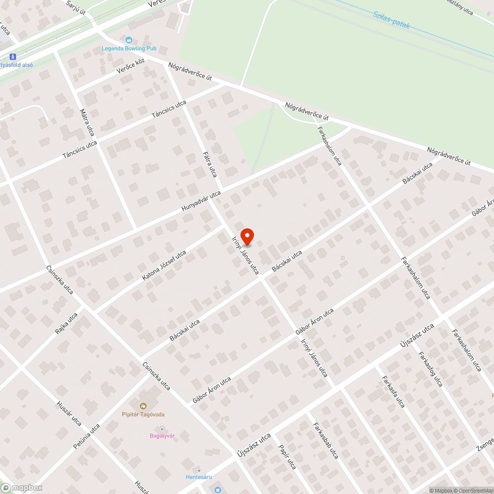 Megsüllyedt útburkolat bejelentés helye