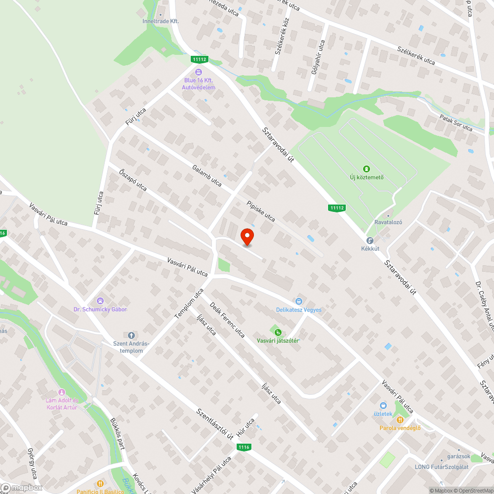 Vasvári Pál utcai szakszerűtlenül telepített játszótéri gumiburkolat bejelentés helye