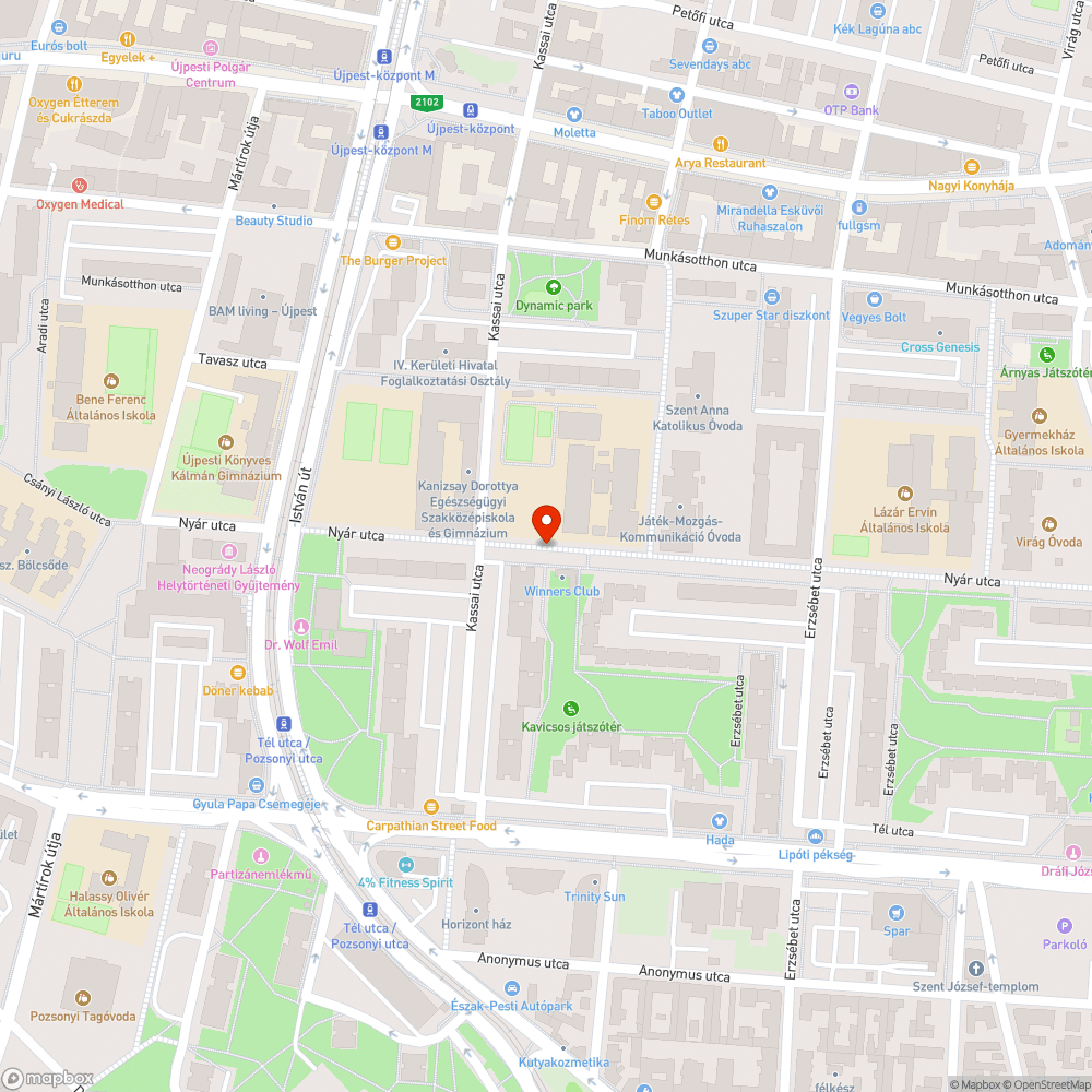 Hiányzó polller bejelentés helye