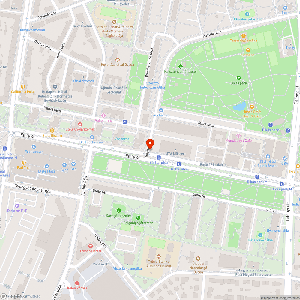 Elhagyott autó bejelentés helye