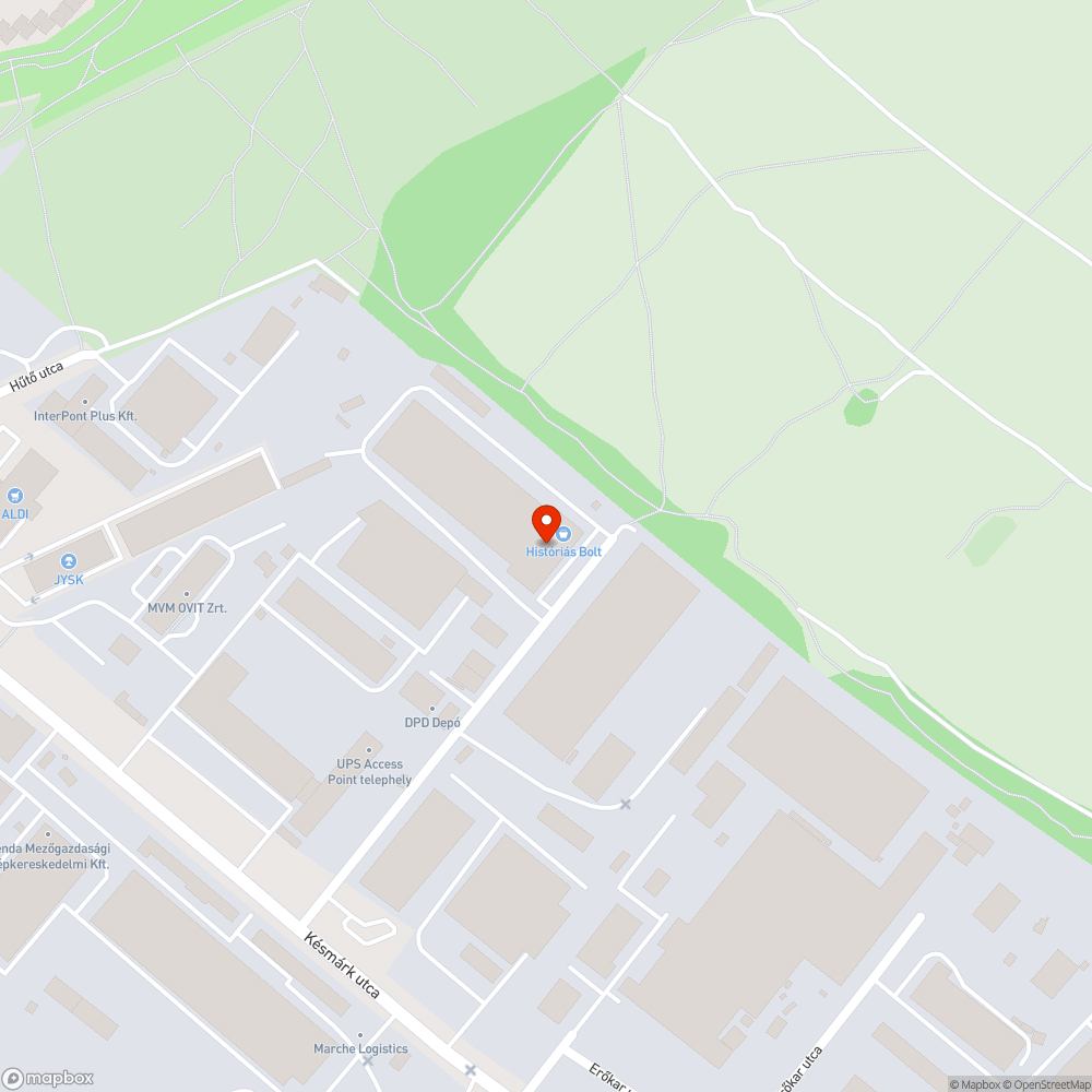 Kátyú bejelentés helye