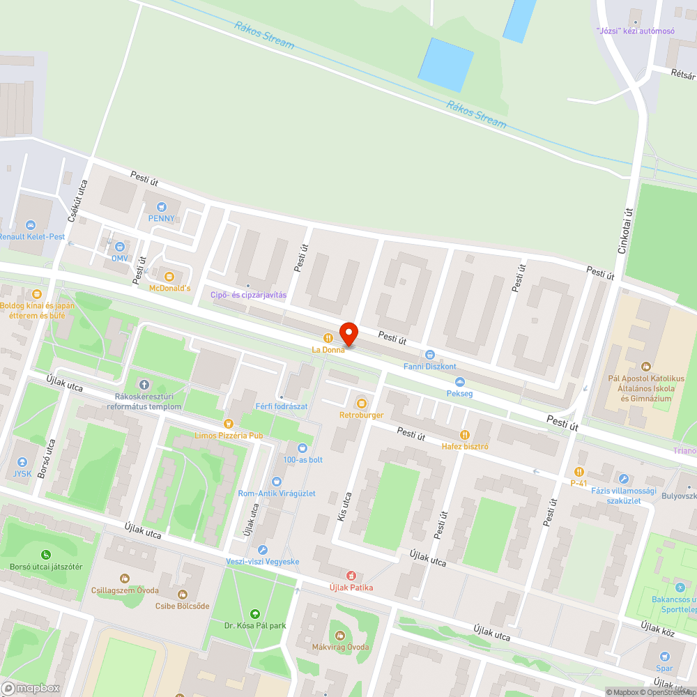 Korlát a megállóban bejelentés helye