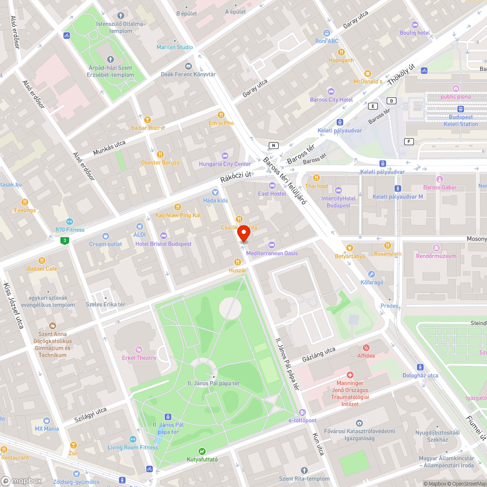 Elhagyott autó bejelentés helye