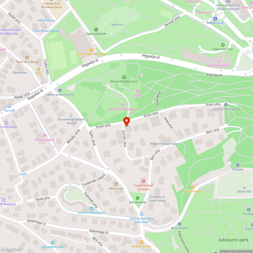 Hiányzó térkő és belógó növény bejelentés helye