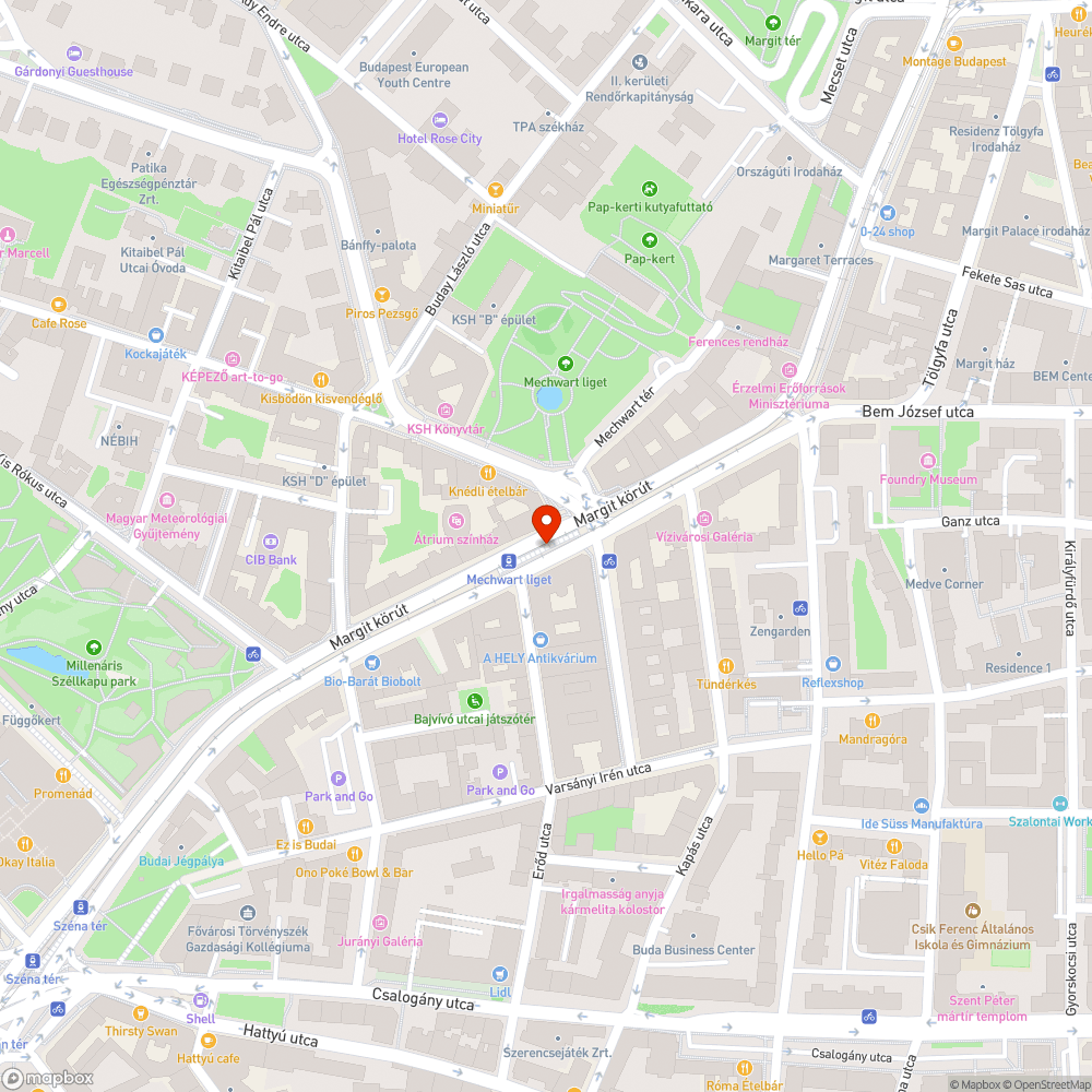 Firkás váró (Mechwart liget) bejelentés helye