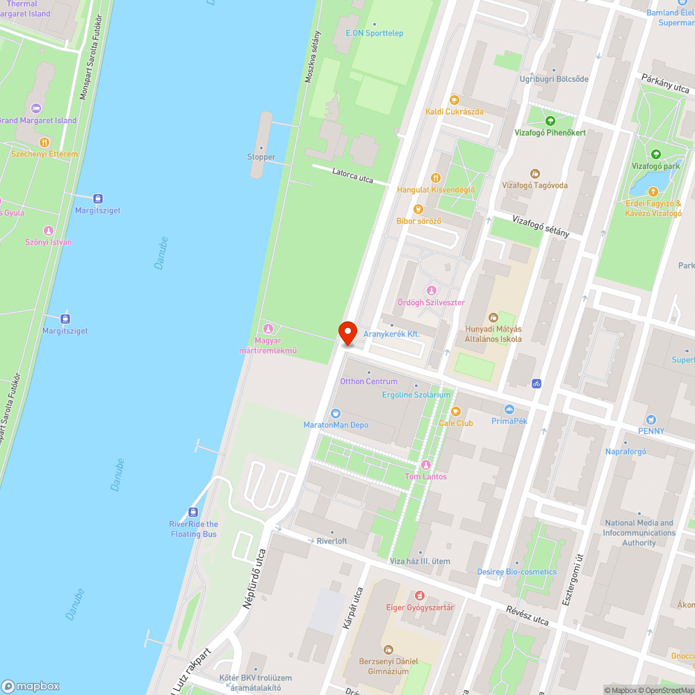 Kátyú a Viza utca elején bejelentés helye