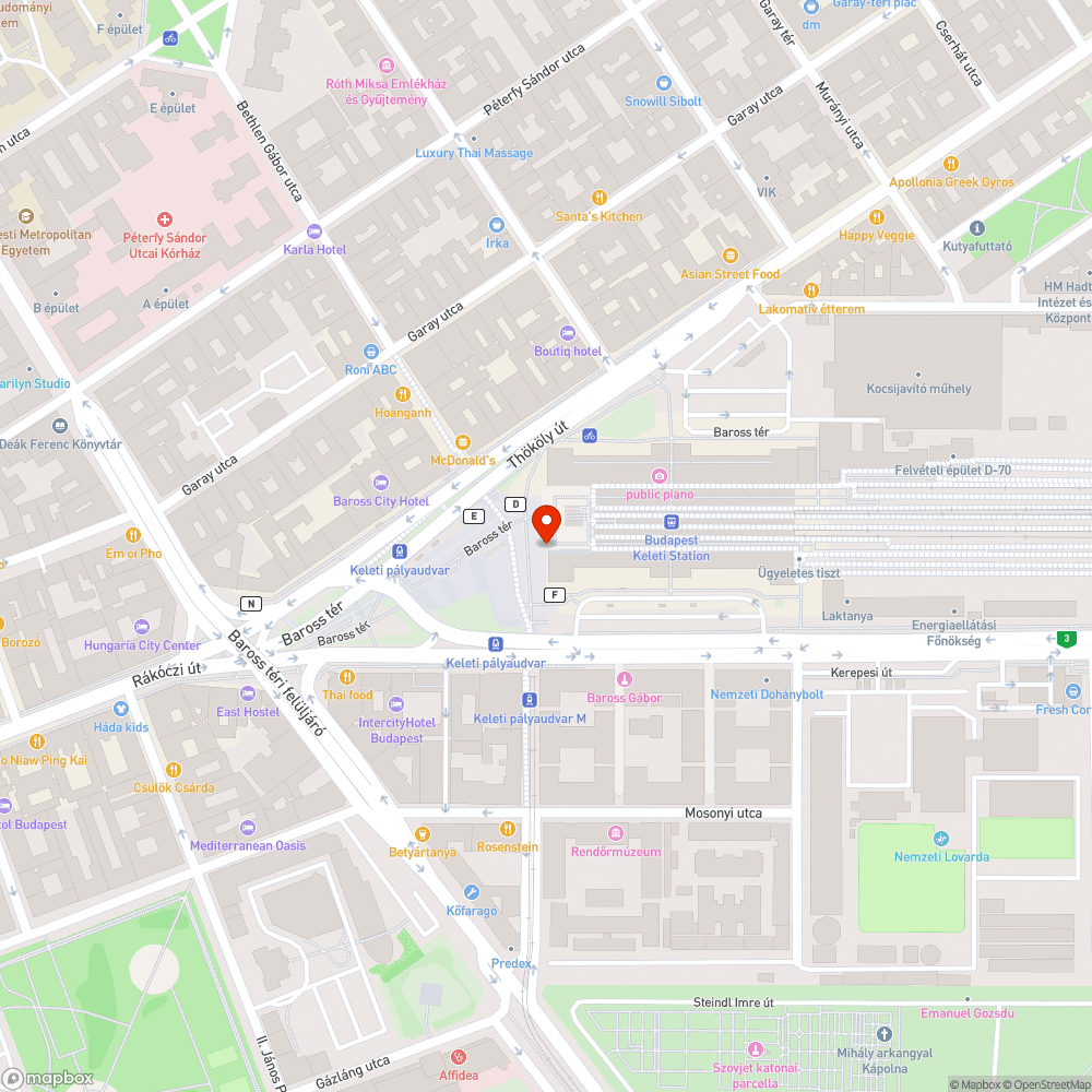 Keleti pályaudvari karbantartás bejelentés helye