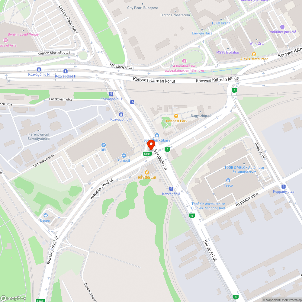 Biciklis-gyalogos konfliktus bejelentés helye