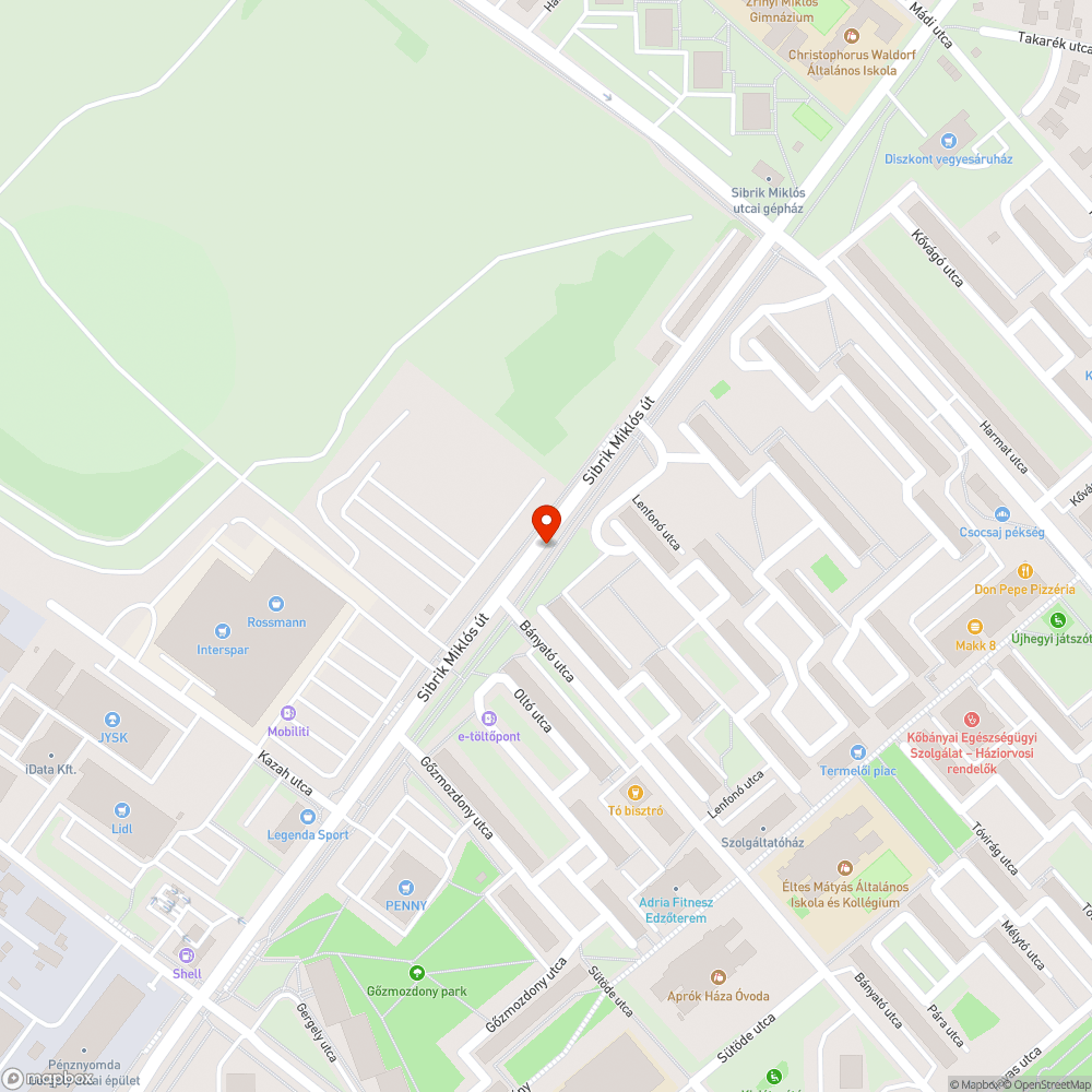 Kiszáradt fa - Sibrik M. út bejelentés helye