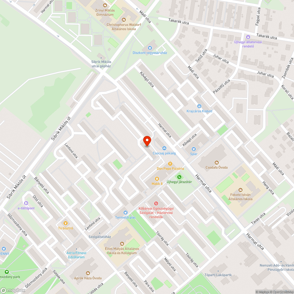 Kiszáradt fa - Agyagfejtő u. bejelentés helye