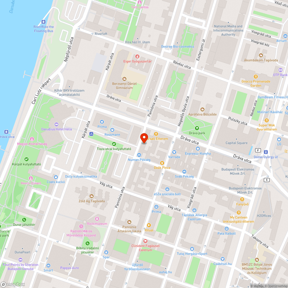 Pannónia utcai kátyú bejelentés helye