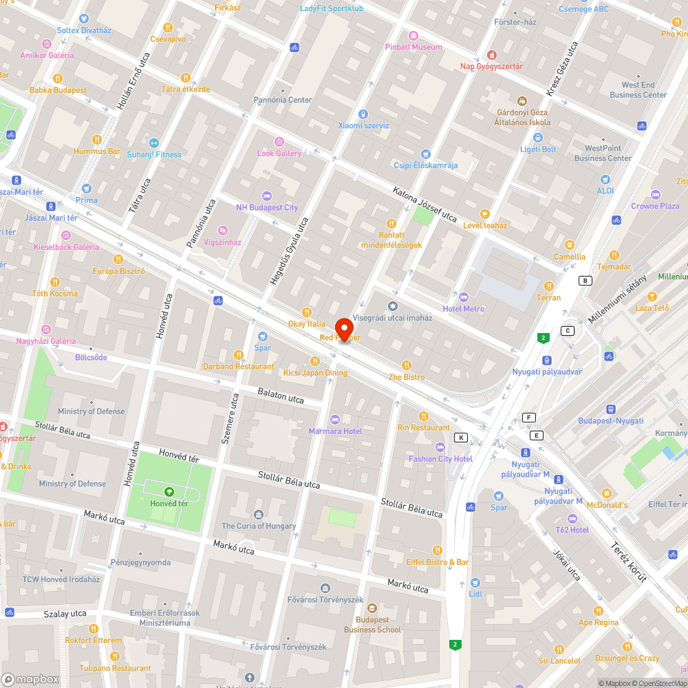 Összegyűlő víz bejelentés helye