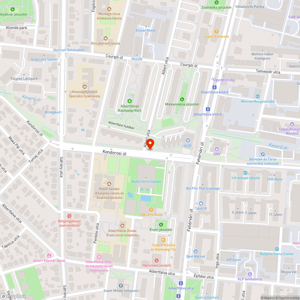 Elhagyatott (reklám) utánfutó a Kondorosi úton bejelentés helye