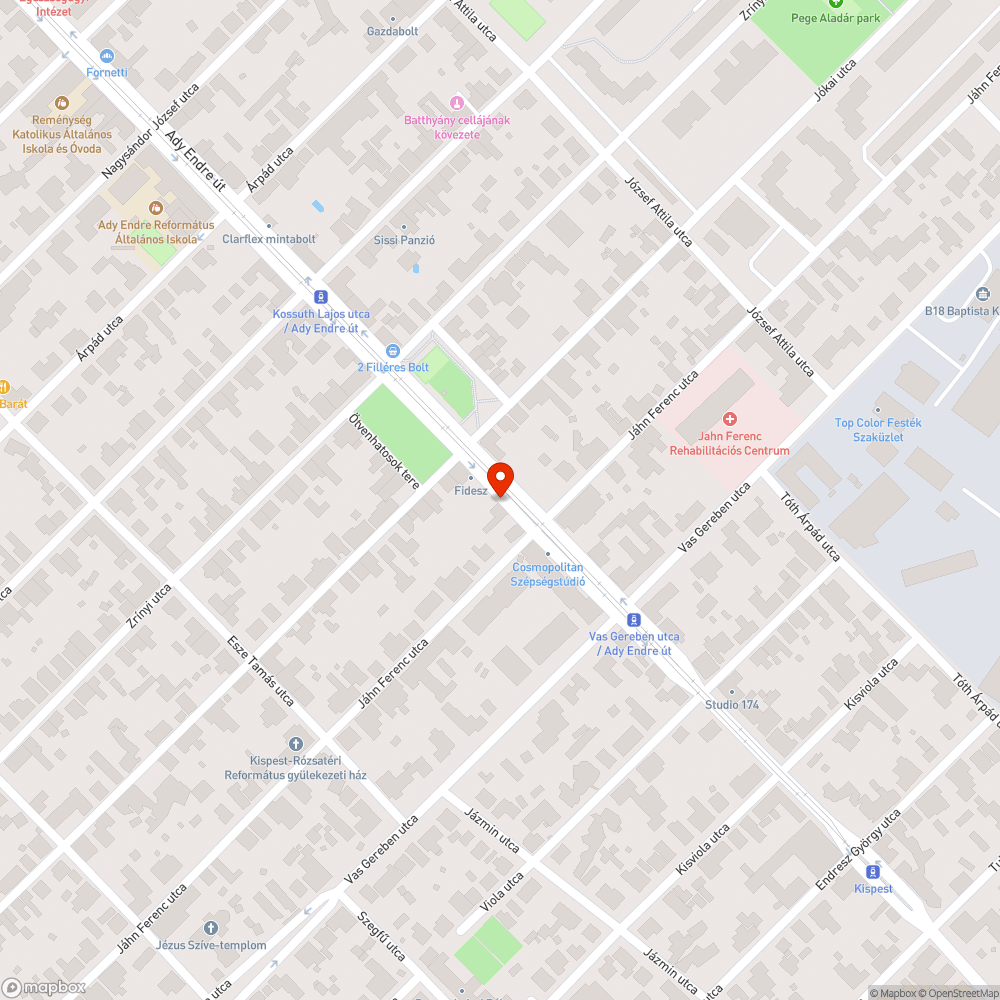 Veszélyes kátyúk az út közepén bejelentés helye