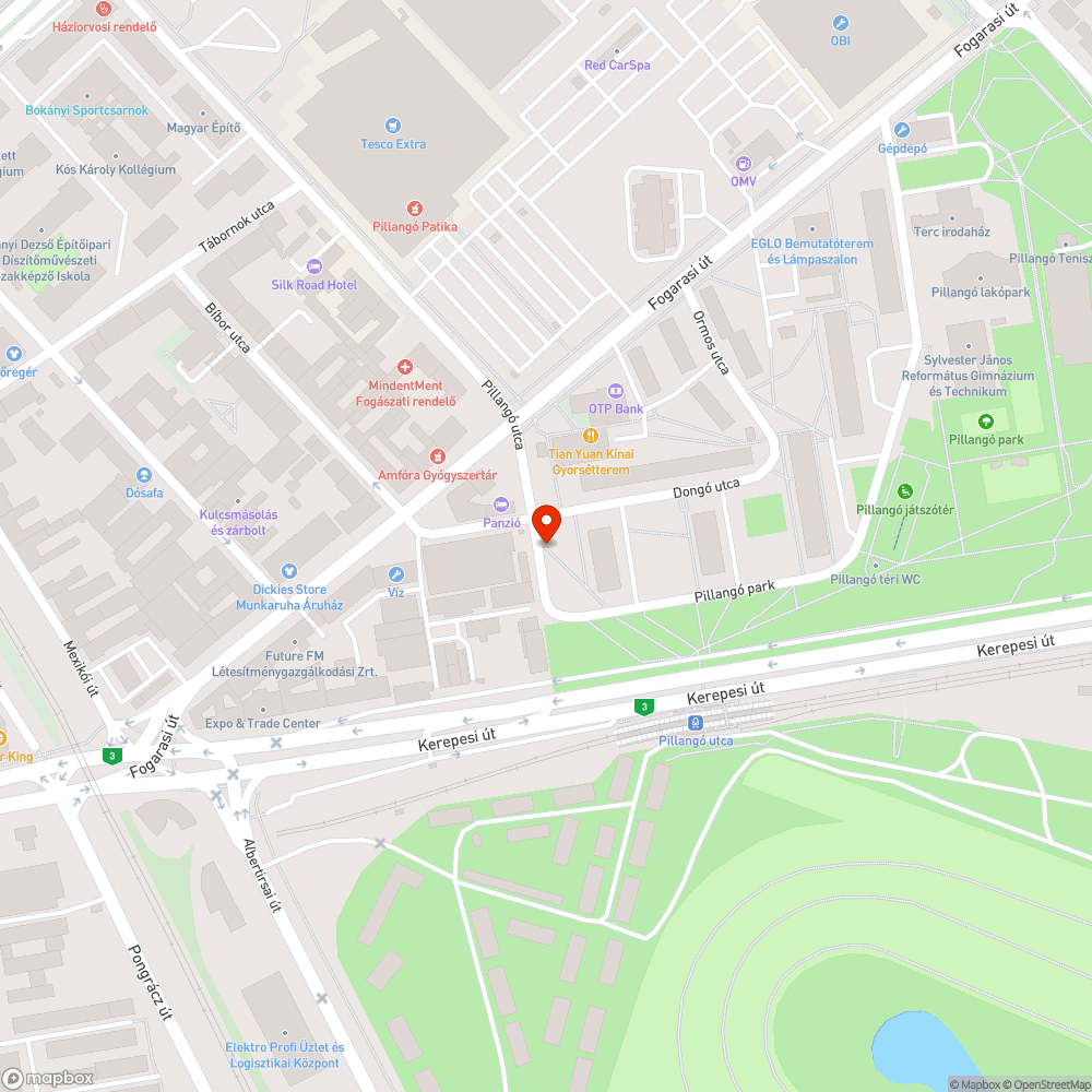 Megrongálódott tájékoztató tábla bejelentés helye