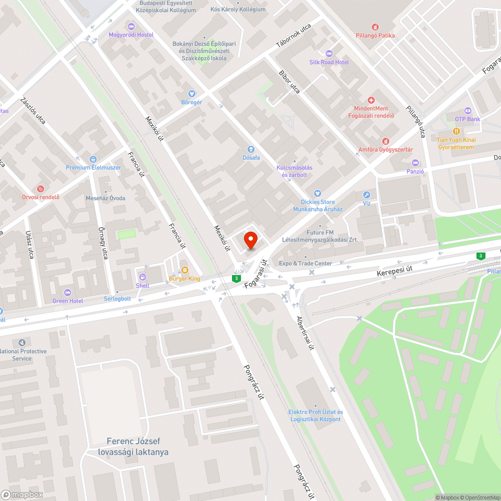 Elhagyott autó bejelentés helye