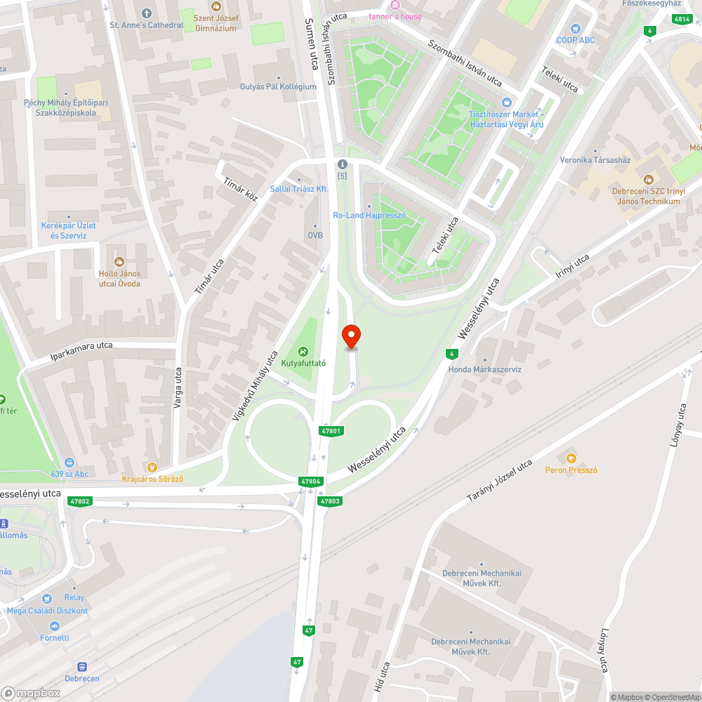 Kátyús út bejelentés helye