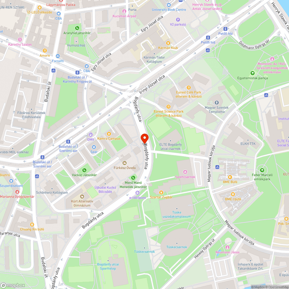 Üvegszilánkok a Bogdánfy kerékpárúton bejelentés helye