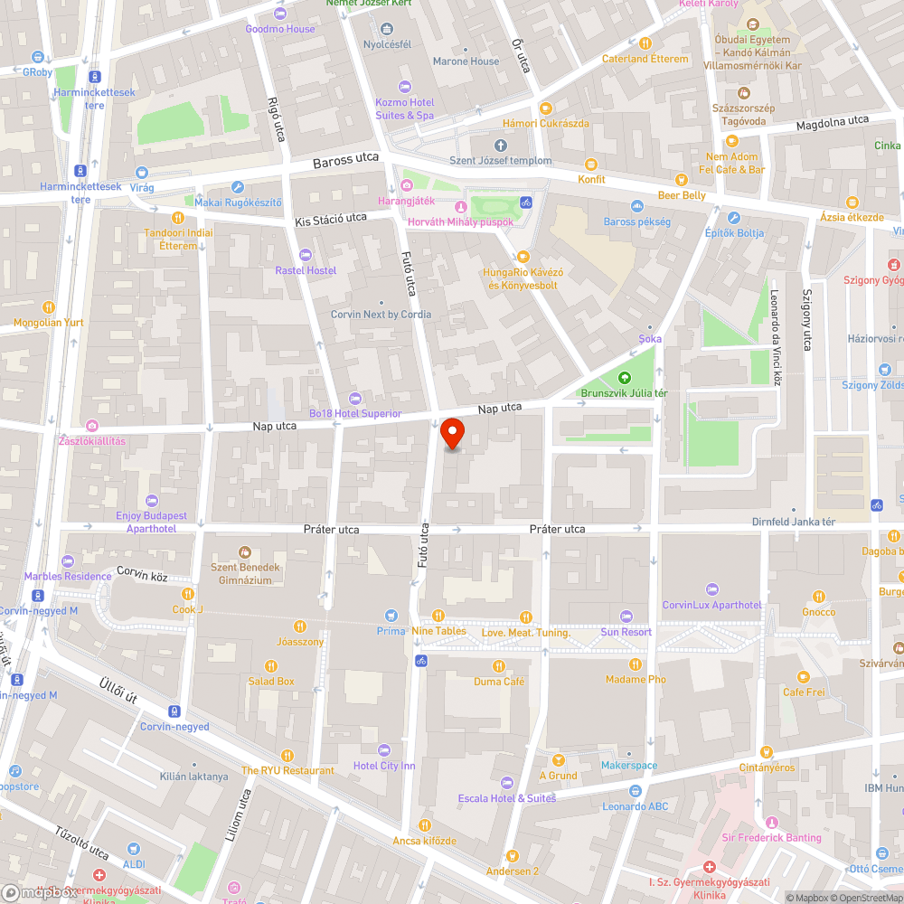 Futó utca 22-24. szemét a bokrokban bejelentés helye