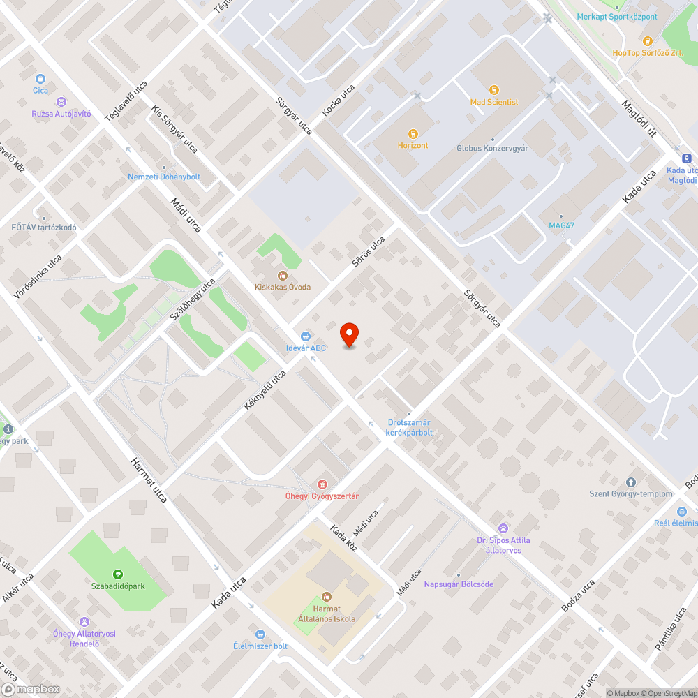 Kiszáradt fa - Mádi utca 102 bejelentés helye