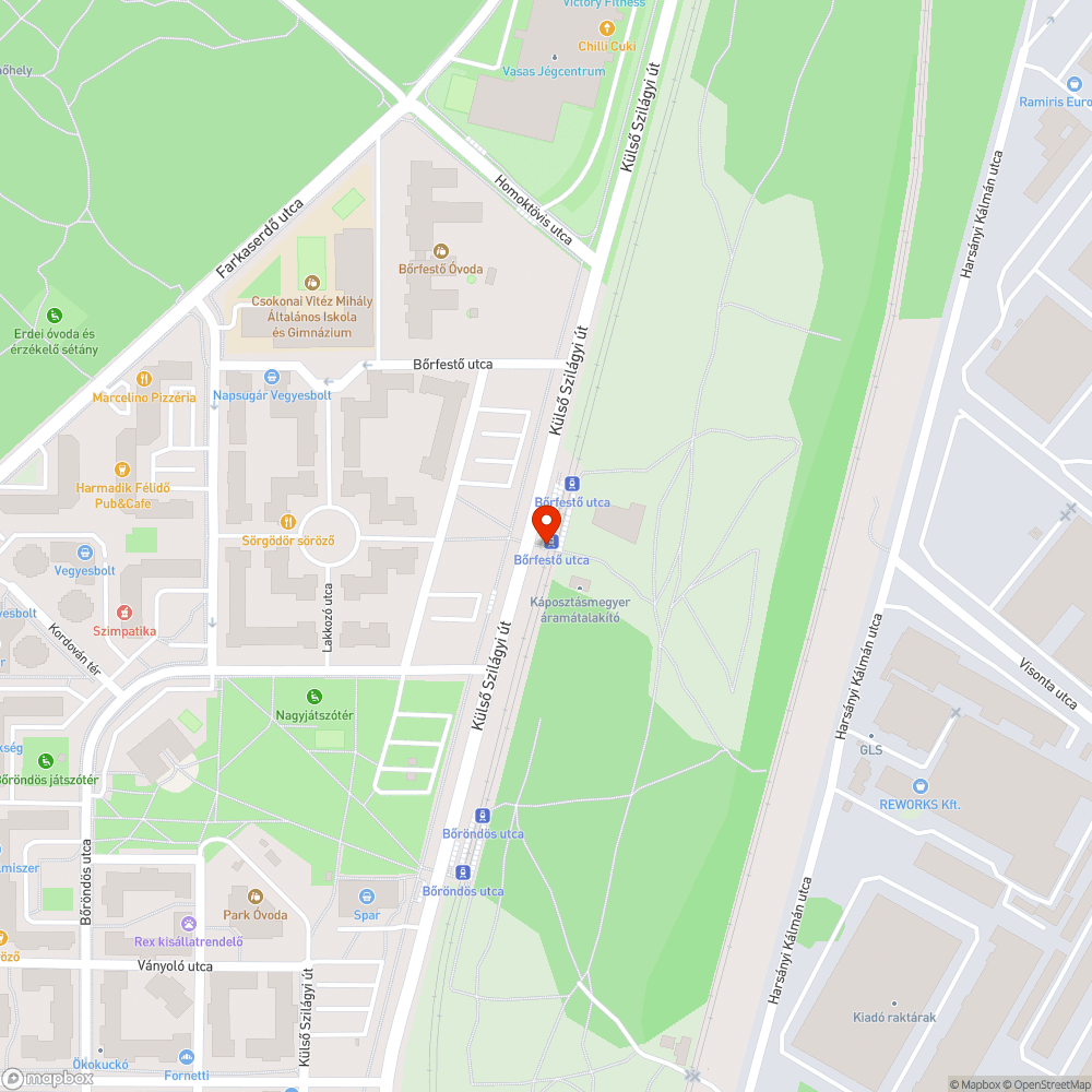 Elhanyagolt villamosmegálló bejelentés helye