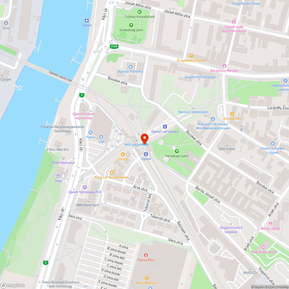 Újpest vasútállomás M bejelentés helye