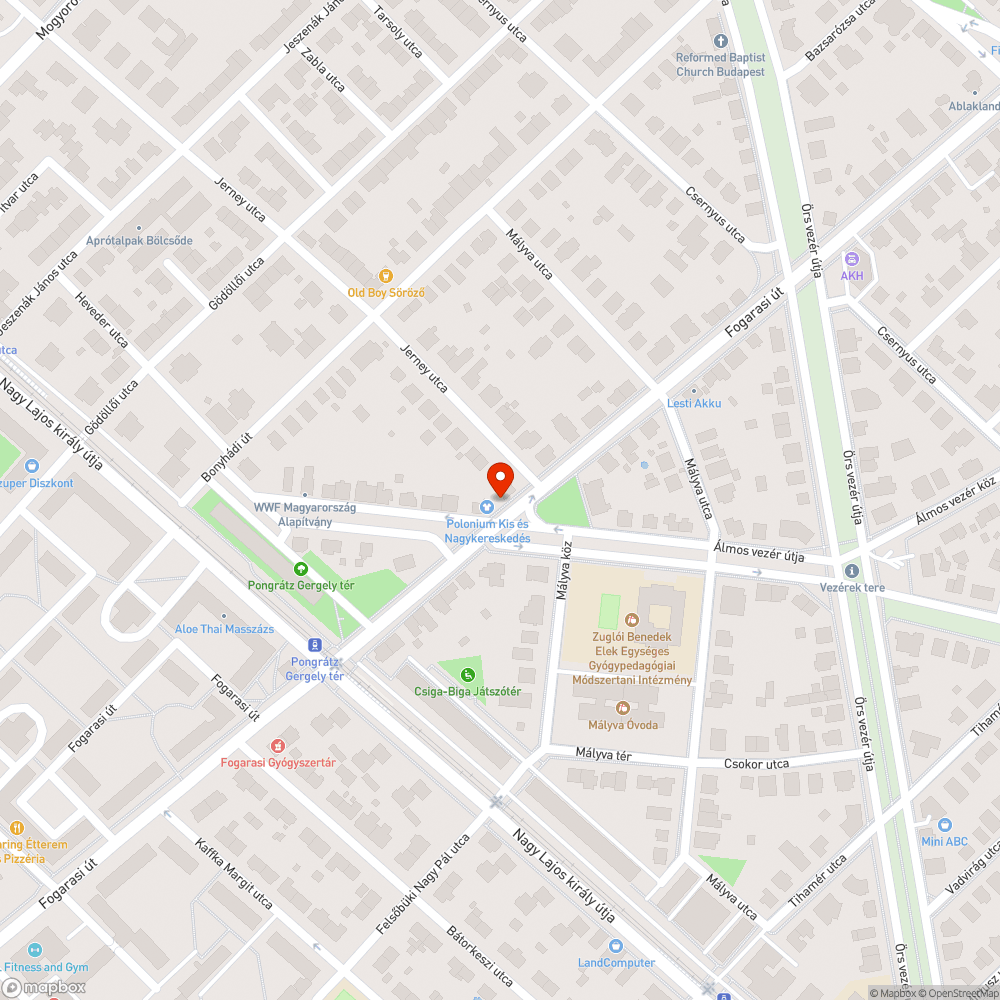 Beázó trolibusz bejelentés helye