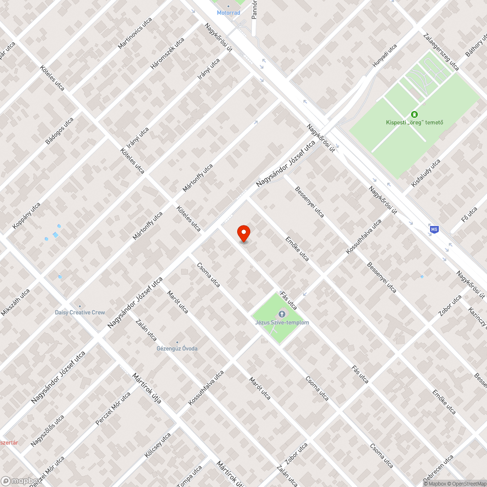 Beszakadt járda bejelentés helye