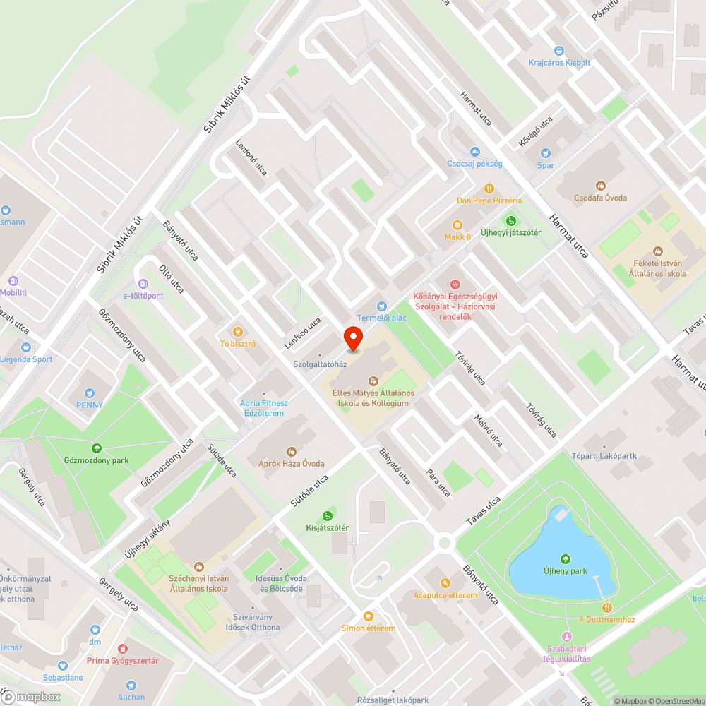 Kiszáradt fa - Újhegyi sétány bejelentés helye