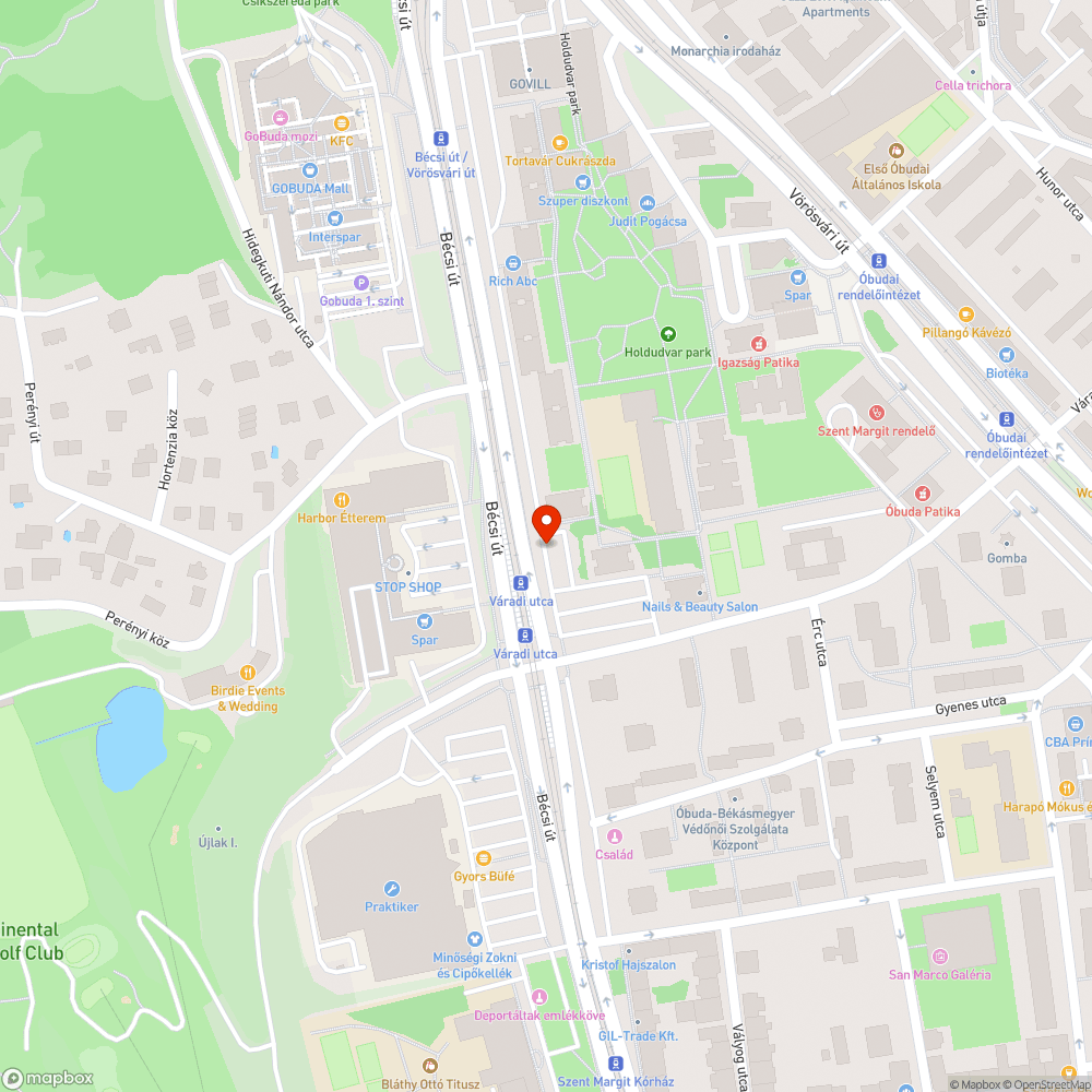 Kátyú - Bécsi út 211 bejelentés helye