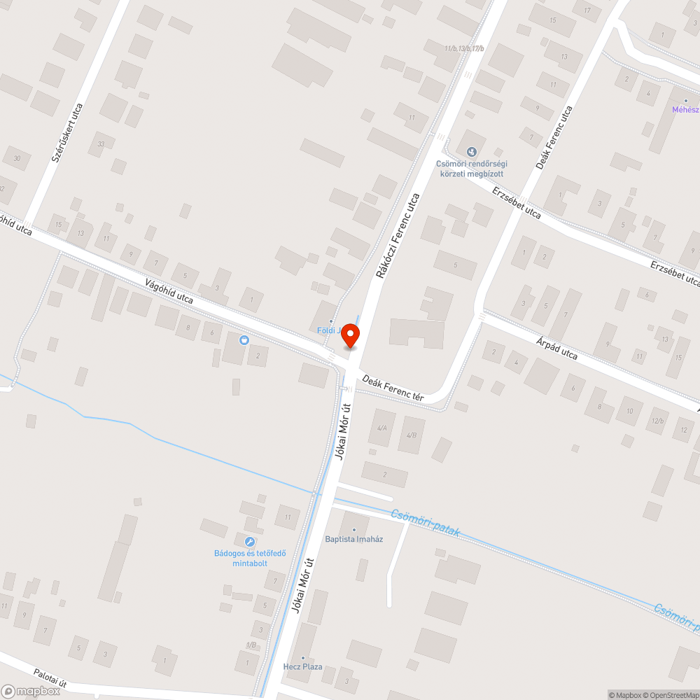 Botlásveszélyes járda bejelentés helye