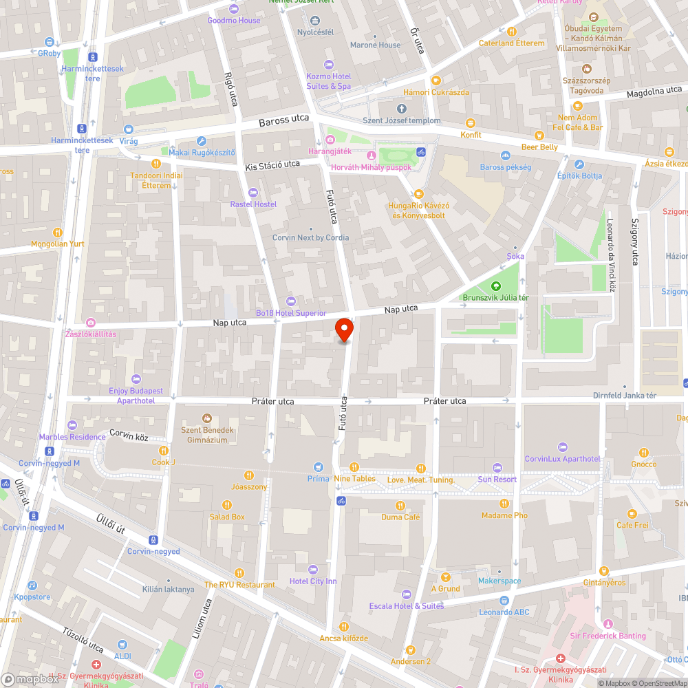 Futó u. 25 graffiti a garázskapun bejelentés helye