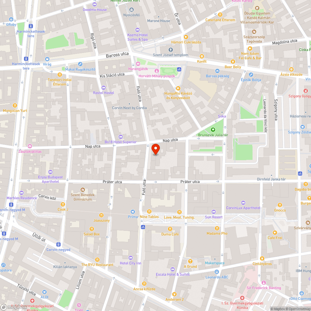 Futó u. 24. graffiti bejelentés helye