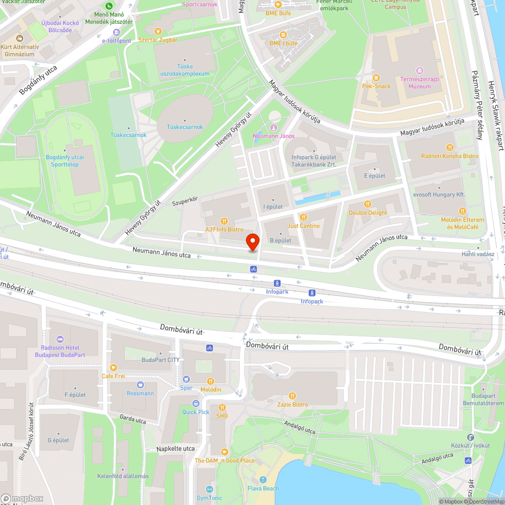 Átkelő az Infoparknál bejelentés helye