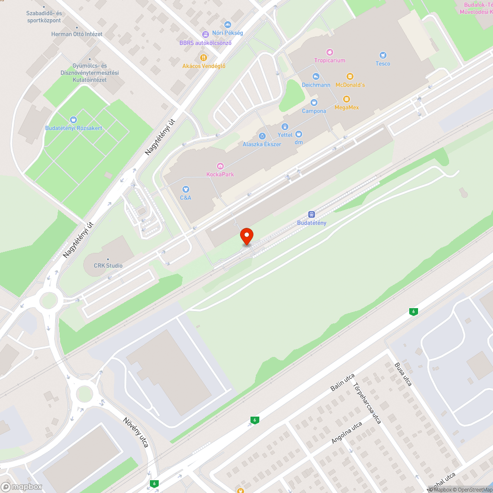 Budatétény Vasútállomás bejelentés helye