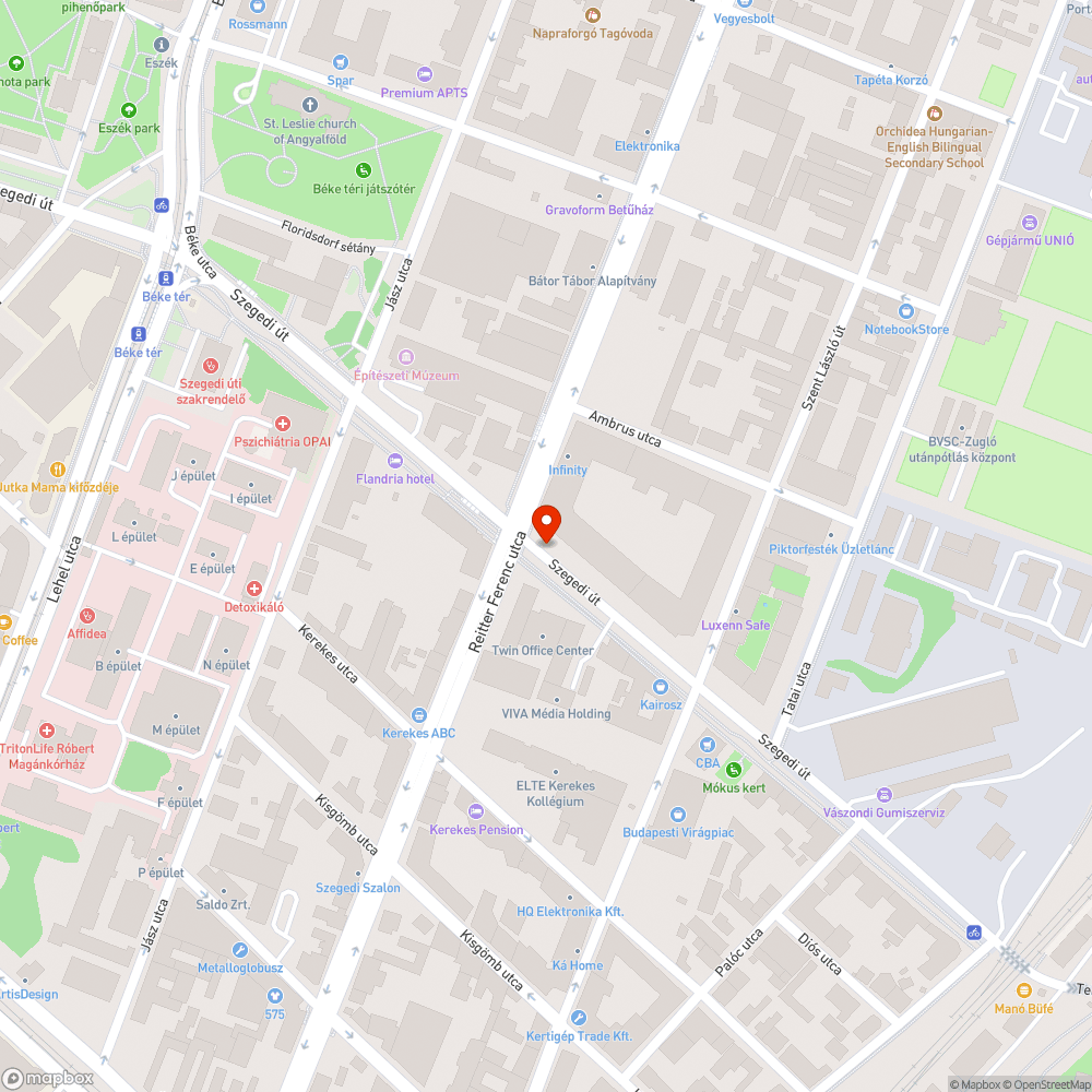 Korlátok megdőltek a Szegedi úti kerékpárút mentén. Balesetveszélyes. bejelentés helye