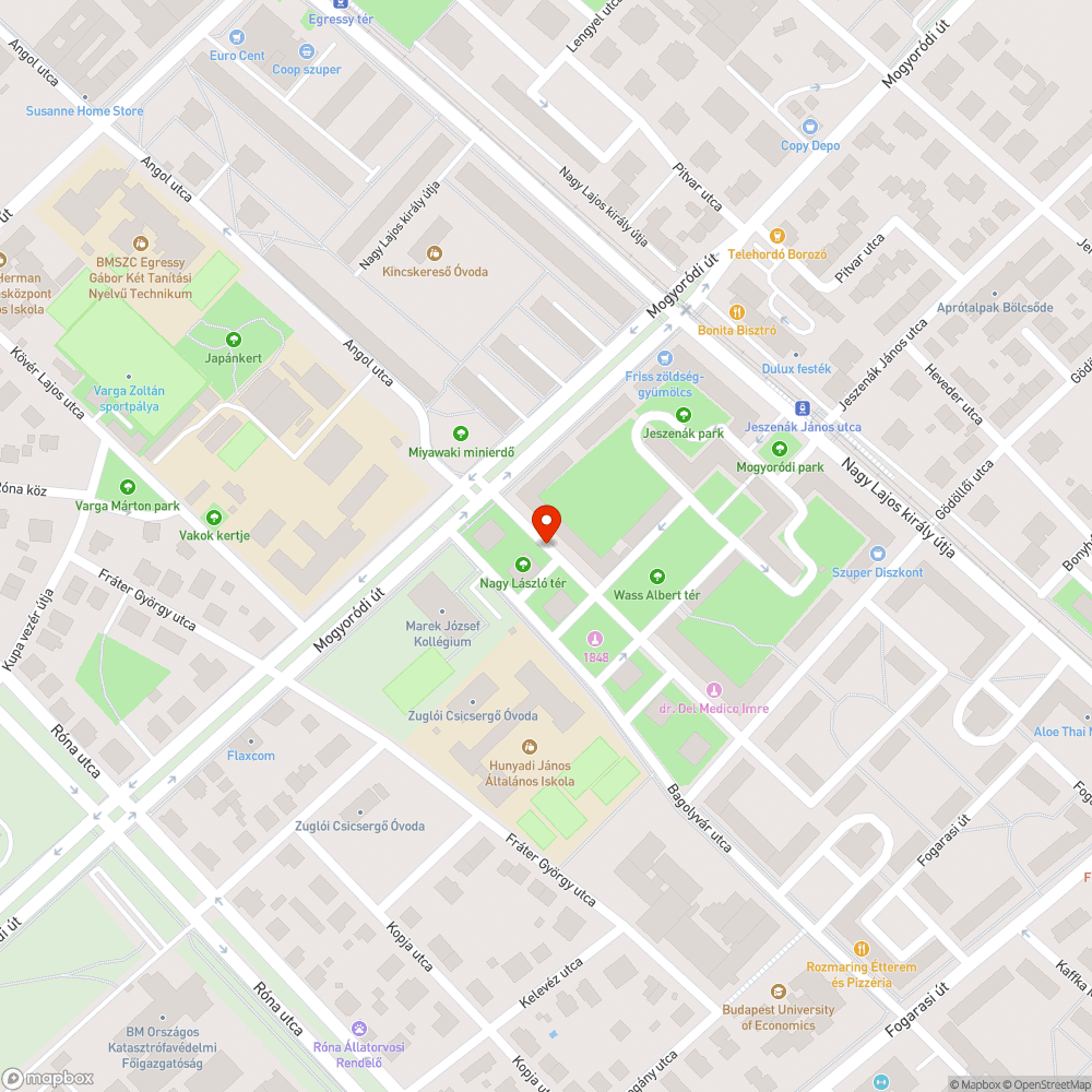 Útbeszakadás bejelentés helye