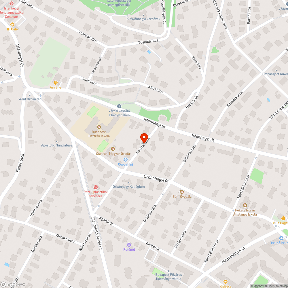 Kertkapu előtt parkolás bejelentés helye