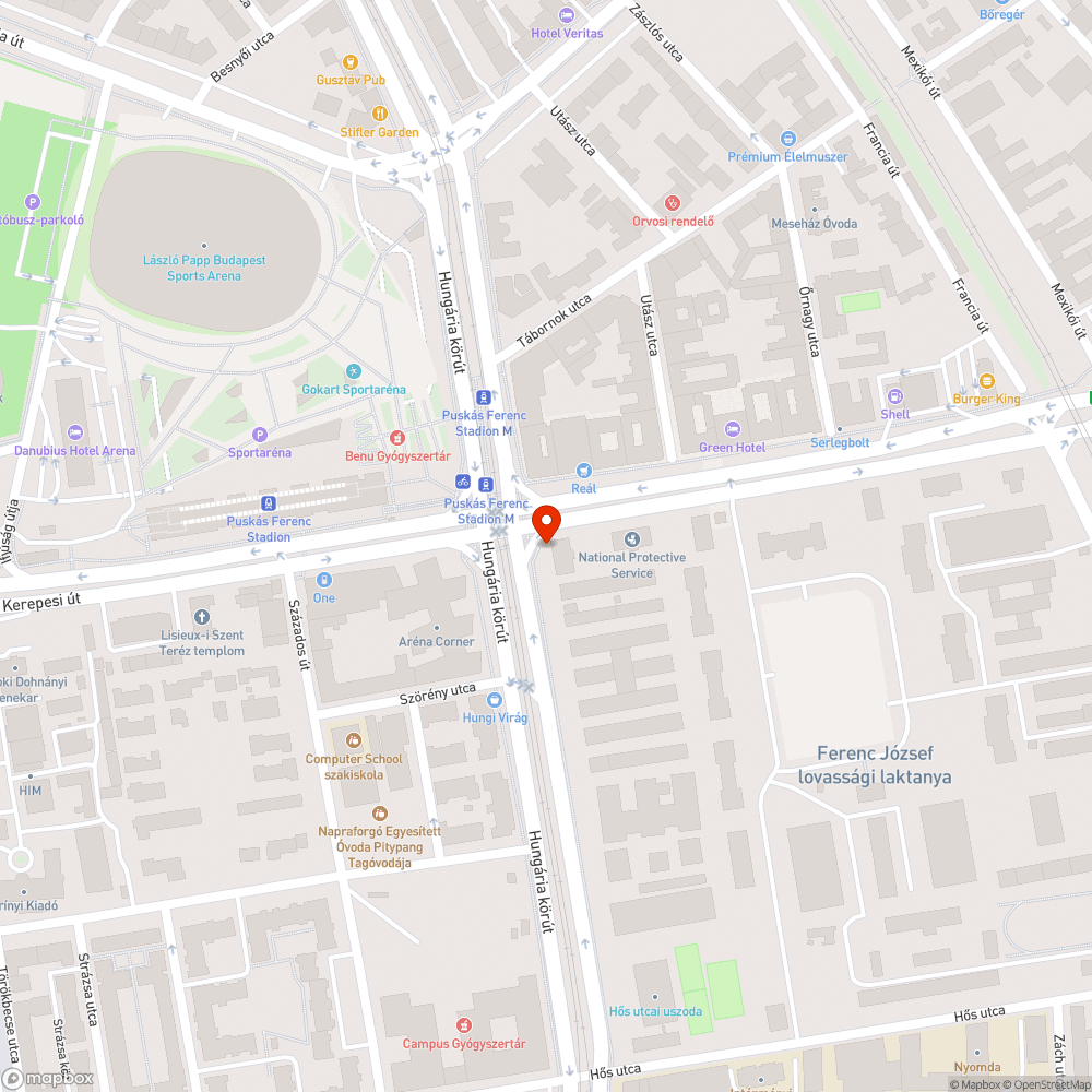 Veszélyes kátyúk bejelentés helye