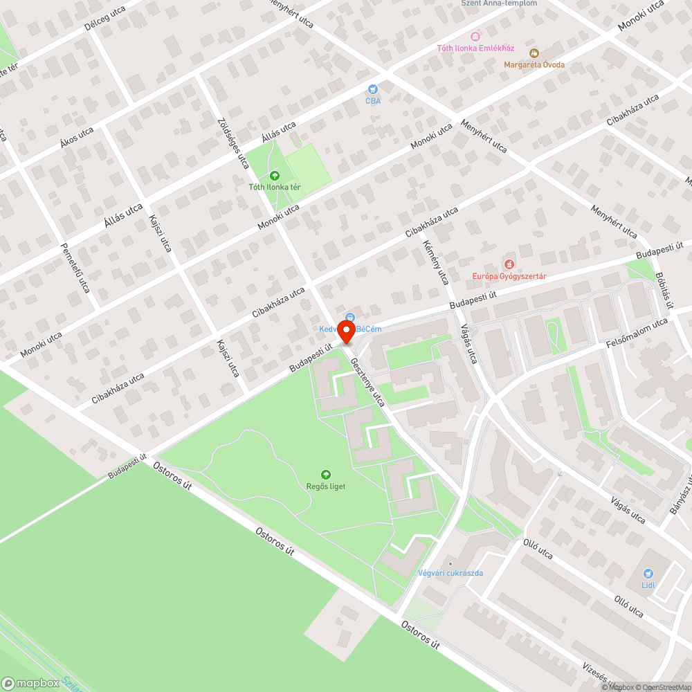 Hiányzó járda bejelentés helye