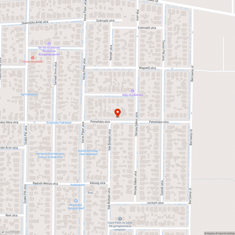 Javított Kátyú bejelentés helye